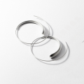 wholesale S925 Sterling Silver Minimalist Matte Circle Hook Earrings for Women, Summer Stylish and Elegant Earrings M01520-0-1