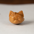 wholesale Metal material rosewood green sandalwood old mountain sandalwood carved fox head cartoon avatar DIY bracelet bead braided accessories wood-0-7