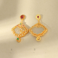wholesale Gold-plated 925 ancient silver fittings inlaid with Hetian jade rabbit and butterfly drop handmade DIY jewelry accessories-0-16