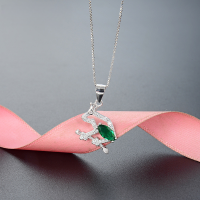 wholesale S925 Sterling Silver Cross-Border European and American Fashion Trendy Frog Pendant Necklace with Inlaid Zirconia-Single Pendant - Without Chain>925 Silver