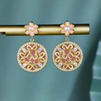 wholesale S925 Sterling Silver Ethnic Style Earrings with Floral and Rabbit Motifs, Premium Ins Aesthetic Christmas Luxury Accessories for Wholesale-925 sterling silver earrings 925 silver