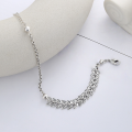 wholesale S925 Sterling Silver Trendy and Versatile Small Fresh Design Sense Spliced Small Bead Wheat Shape Bracelet-0-1