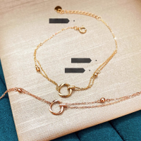 wholesale S925 Sterling Silver Red Elk Full Body Möbius Loop Bracelet, Ins Niche Design, Daily Wear Accessory Bangle-BS0019-Rose Gold 925 Silver