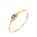 wholesale 9K Gold Japanese Minimalist Style Tanzanite Ring, Yili Jewelry Spring New Collection Wholesale-0-3