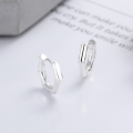 wholesale S925 Sterling Silver Minimalist Bamboo Knot Hoop Ear Clasps, Fashionable Commute, Niche Design, Versatile Earrings-0-0
