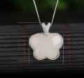 wholesale 925 Silver Inlaid Bat Natural Hetian Jade Pendant with Certificate, Vintage Chinese Style Wholesale-0-6