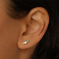 wholesale S925 Sterling Silver Zodiac Birthstone Star Stud Earrings with Diamonds-0-1