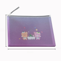 wholesale Metal material A4 cartoon transparent file bag with premium pull-tab document holder, PP plastic office student storage stationery pouch-0-4