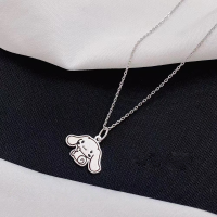 wholesale 925 Silver Cinnamoroll Small Accessory Cute Cinnamoroll Necklace Original Niche Design Pendant for Girlfriend or Kids-xb926-white gold