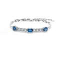 wholesale S925 sterling silver inlaid natural topaz bracelet for women, fashionable and elegant with a luxurious high-end feel-0-4