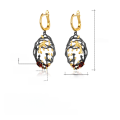 wholesale 925 Silver Designer Vintage Style Gemstone Earrings Dreamy Falling Flowers Design Natural Garnet Ear Drops-0-0