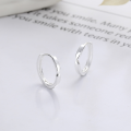wholesale S925 Sterling Silver Korean Style Minimalist Smooth Line Ear Clasp, Versatile Unisex Earrings for Fashion, Commute, and Casual Wear-0-0