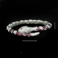 wholesale 925 Silver Gold-Plated Bracelet with High-Carbon Diamonds, Mystic Snake, Pink and Blue Sapphires, White G Color Marquise, Fashionable and Versatile Jewelry for Women-0-1