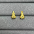 wholesale Metal S925 silver gold-plated spacer beads for DIY bracelets and necklaces, gourd luck-bringing beads, handcrafted braiding accessory beads with through holes-0-5