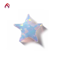 wholesale Metal material, synthetic opal OPAL five-pointed star cabochon fire opal polymer cultured opal gemstone-If you need to buy other colors, please contact customer service 6*6mm
