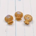 wholesale S925 gold-plated silver with natural moonstone spacer beads semi-finished DIY jewelry crystal accessories for bracelets and necklaces-0-2