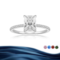 wholesale S925 sterling silver cross-border wholesale 3-carat radiant cut moissanite ring for women, high-end silver jewelry accessories for men-3 carat emerald cut moissanite white gold ring (white) US 6