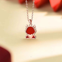 wholesale 925 Silver New Love Hugging Dragon Pendant Necklace for Women, Trendy National Style Fashion, Versatile and Unique Collarbone Chain-xb1399--Love Hug Dragon Necklace