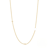 wholesale S925 Sterling Silver Zircon-studded Letter Women's Choker Necklace, Ins Minimalist 26-letter Design-Gold-G 925 silver