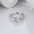 wholesale S925 Sterling Silver European and American Cross-Border Geometric Irregular Groove Ins Style Exaggerated Trendy Versatile Ring-0-2