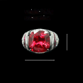 wholesale 925 Silver Gold-Plated Ring with High-Carbon Diamonds, 14ct GRA Lab-Grown Ruby, Wang Likun Same Style Women's Ring-0-2