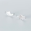wholesale S925 Silver Korean Japanese Style Minimalist Wing Stud Earrings Wholesale E7681-0-0