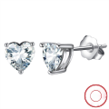 wholesale S925 Sterling Silver December Birthstone Earrings, Heart-shaped Zircon Cross-border Best Seller-0-8