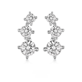 wholesale 925 Sterling Silver Zirconia Stud Earrings, Ins Light Luxury High-End Women's Jewelry for Cross-Border Wholesale-0-0