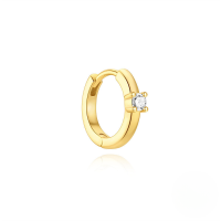 wholesale S925 Sterling Silver Geometric Marquise Zirconia Ear Crawler Earring With Crystals-Single gold #2