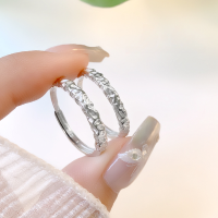 wholesale S925 Sterling Silver Viral Candy Wrapper Couple Rings, Minimalist Design for Men and Women, Wholesale-Candy Paper Couple Ring/Approx. 3.91g&gt;PR003734