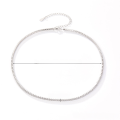 wholesale 925 Sterling Silver Tennis Chain Zircon Necklace for Women, High-End Sense Collarbone Chain, Hip-Hop Cross-Border Hot Selling in Europe and America, Factory Ready Stock-0-5