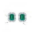 wholesale new lab-grown emerald synthetic Zambian emerald green 5*7mm small octagon earrings with metal material at the beginning  

（：）  

**Final version:**  
Metal new lab-grown emerald synthetic Zambian emerald green 5*7mm small octagon earrings  

（"metal"，，）-0-5