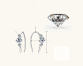 wholesale S925 Sterling Silver Cross-Border Fashion Light Luxury Moissanite Earrings Ear Drops for Women, High-End Design Ear Jewelry Ear Climbers Wholesale-0-6
