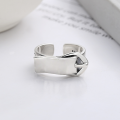 wholesale S925 sterling silver stylish creative belt buckle design letter ring, ins trendy and unique accessory finger ring-0-1