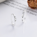 wholesale S925 Silver Yun Chao Xuan Fashion Minimalist Japanese Korean Style Luck Letter Simple Circle Trendy Personality Earrings Ear Clips-0-0