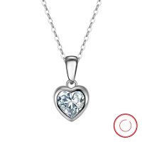 wholesale S925 Silver Cloud-Pull Jewelry 4A Zircon Inlaid Diamond Collarbone Necklace Heart Women's Versatile Neckwear Elegant-14K gold