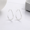 wholesale S925 Sterling Silver Minimalist European and American Fashion Sense Waterdrop-shaped Personality Internet-famous Exaggerated Design Earrings for Women-0-1