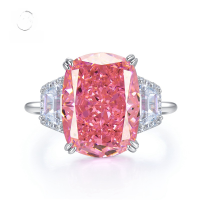 wholesale 925 Silver Metal Material, Mu Jing Jewelry New Style 11*15 High Carbon Diamond Powder Ring, Luxurious European and American Style Live Streaming Hit-R493 Diamond Powder 8