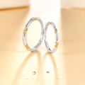 wholesale S925 Sterling Silver Möbius Strip Couple's Ring, Men's and Women's Minimalist Band, Ins Style High-End Matching Ring for Qixi Festival Gift-0-0