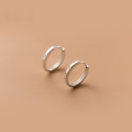 wholesale S925 silver ear studs, Korean-style, small and fresh, minimalist single diamond letter round hoop, sweet ear accessories G8147-0-0