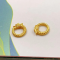 wholesale S925 silver gold-plated accessories running ring semi-finished spacer beads DIY crystal jewelry necklace-0-1