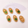 wholesale S925 silver gold-plated natural Hetian jadeite gourd chain accessories DIY semi-finished bracelet necklace string ornament-0-8