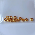 wholesale 925 Sterling Silver Gold-Plated Small Spacer Beads DIY Bracelet Necklace Accessories Handmade Knotted Jewelry Large Hole Spacer Disc Gold Beads-0-15