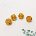 wholesale Metal material: Gold-plated 925 silver hollow ball large spacer bead accessory bracelet DIY handmade semi-finished product new special offer-0-13