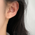 wholesale S925 Sterling Silver Exquisite Korean-style Minimalist High-end Ins-style Unique Heart Line Ear Thread M05540-0-1