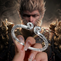 wholesale 9999 Pure Silver Cuff Bracelet - The Hit Black Myth: Wukong's Golden Hoop, Ancient Craftsmanship, Great Sage Equalling Heaven's Staff Jewelry-0-7