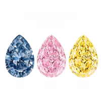 wholesale IGI Colored Cultured Diamond Loose Stones 05/1/2/3/5 Carat Pear Shape Square Laboratory Cultured Diamonds Fancy-Colored cultured diamond deposit &gt; free IGI certificate