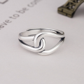 wholesale S925 Silver Retro Vintage Minimalist Geometric Ring from Unichao Studio-0-1