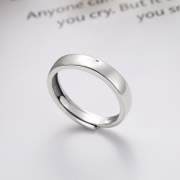 wholesale S925 Silver Vintage Antique Finish "Wealth and Prosperity" Minimalist Artistic Creative Trendy Versatile Open-Adjustable Ring-YFJ1199/approx. 2.9g Adjustable opening