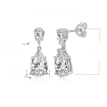 wholesale 18k Gold Plated S925 Silver 7*11mm Pear-Shaped Full Moissanite Stud Earrings, New Style-0-5